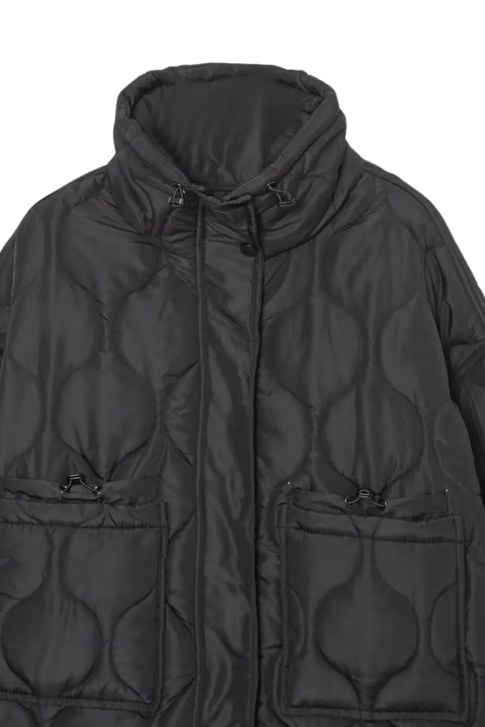 ‘ Carson’ Cotton Quilted Jacket with Stand Collar