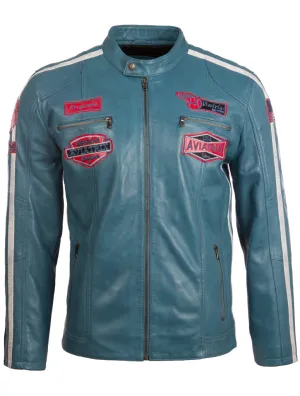 0G2T Men's Racing Biker - Denim Blue