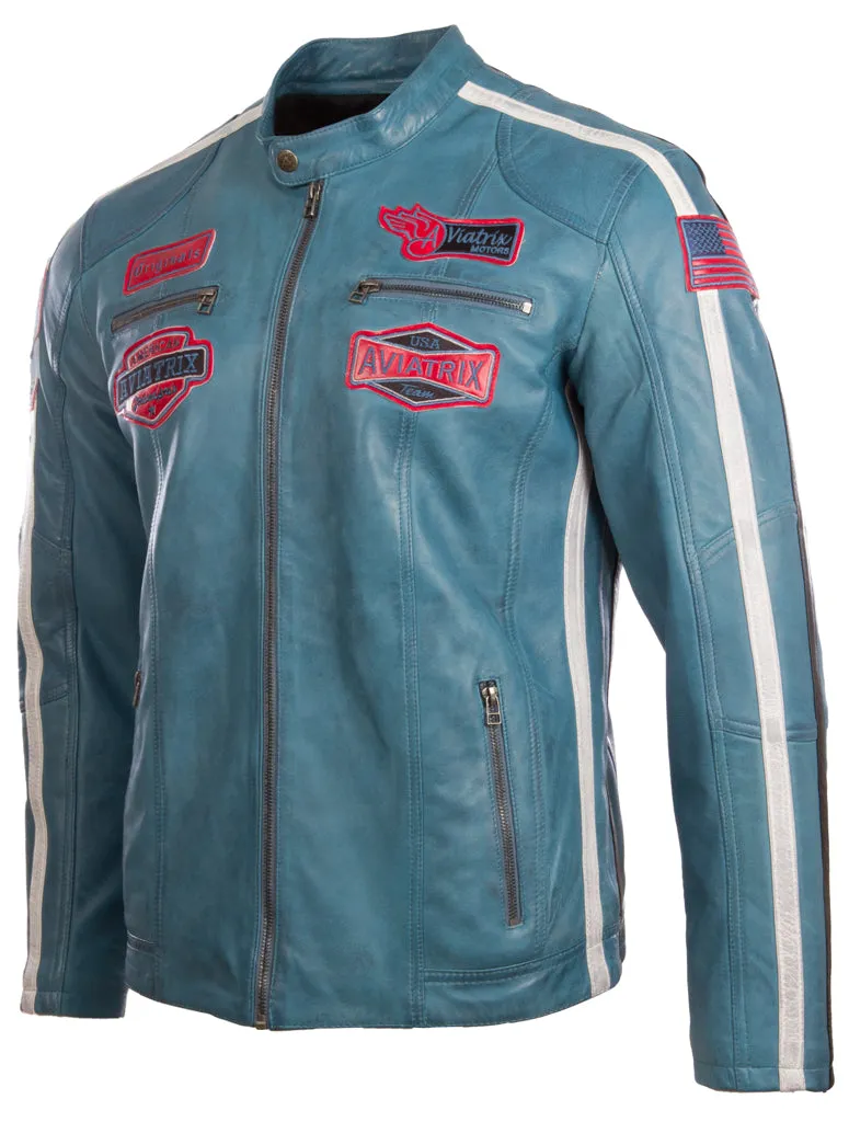 0G2T Men's Racing Biker - Denim Blue