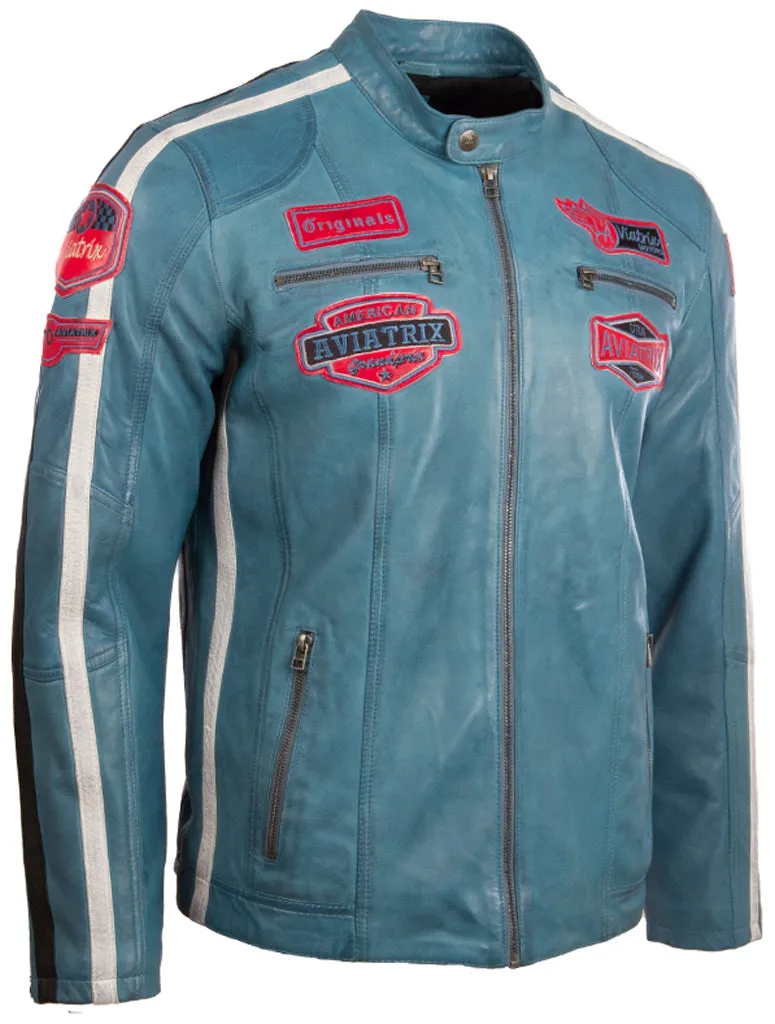 0G2T Men's Racing Biker - Denim Blue