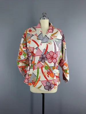 1980s Vintage Cotton Haori Kimono Jacket