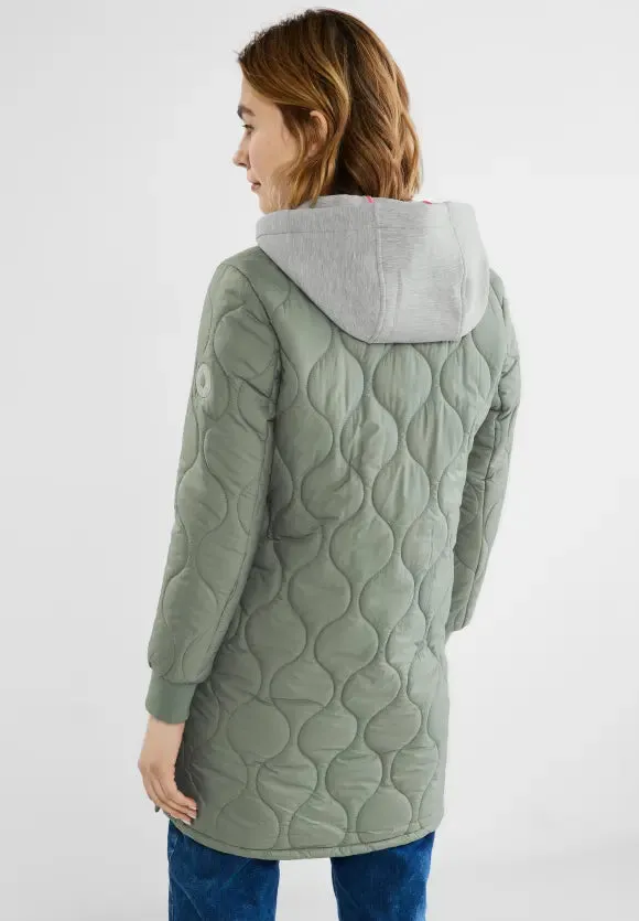 201804- Light Padded Coat Sage Green - Street One