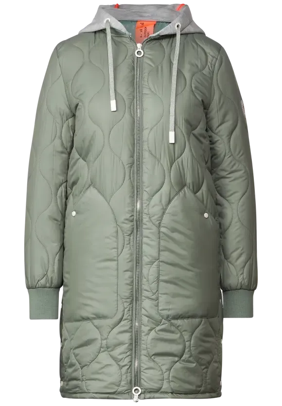 201804- Light Padded Coat Sage Green - Street One