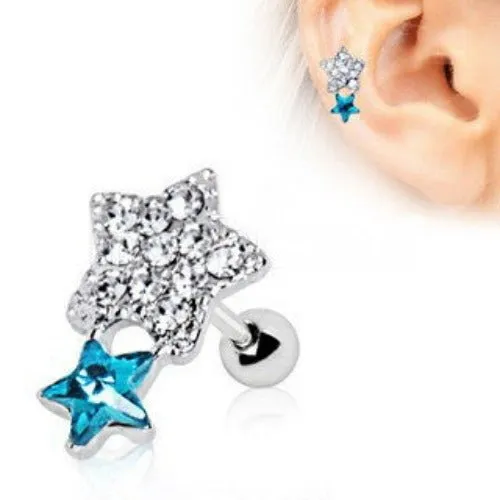 316L Stainless Steel Art of Brilliance Shining Star Cartilage Earring