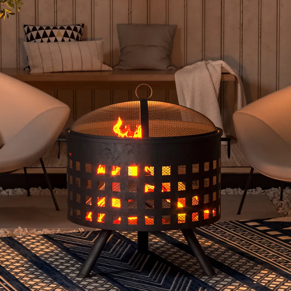 60cm Dia. Iron Wood Burning Fire Pit