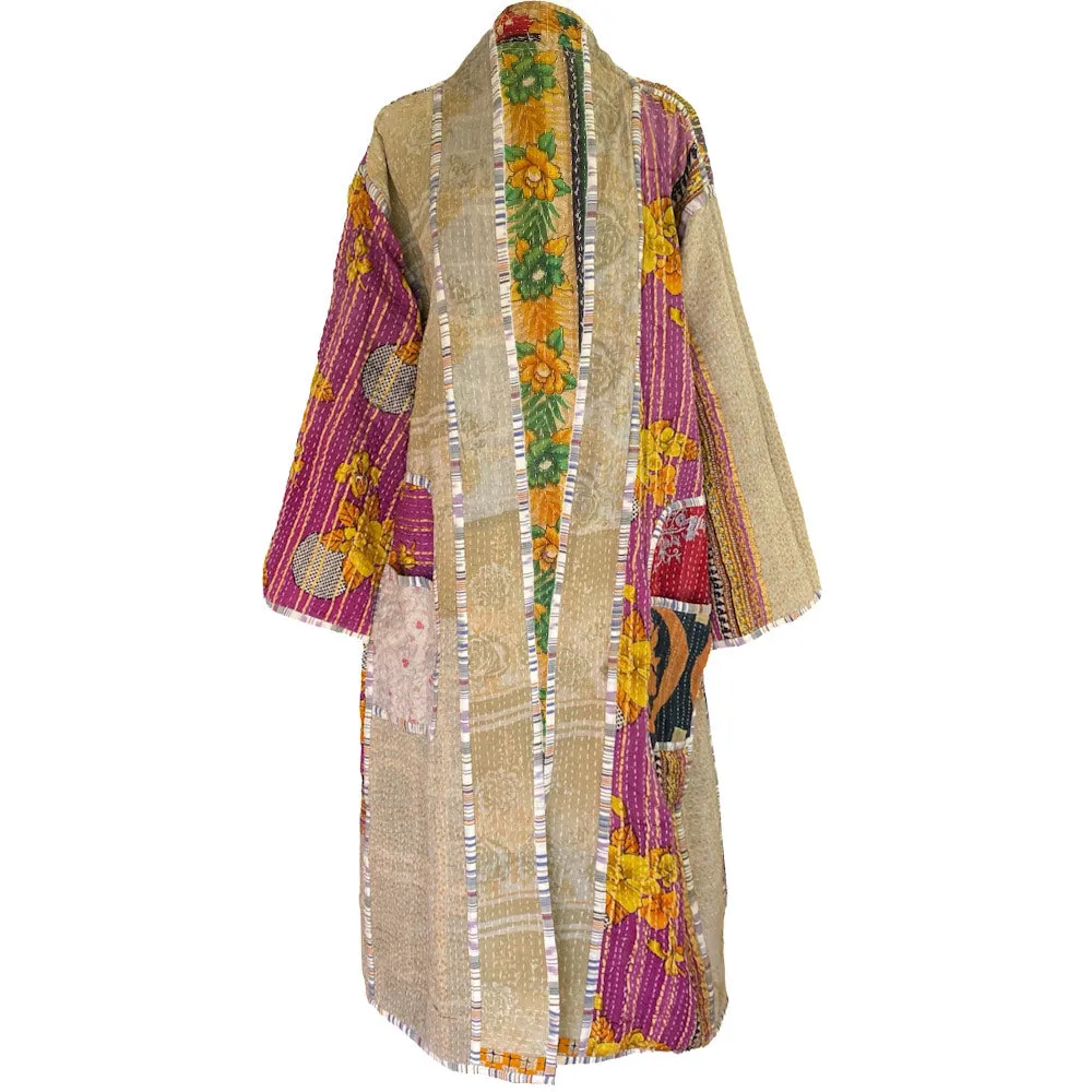 Awena Cotton quilted vintage kantha coat ONE OF A KIND