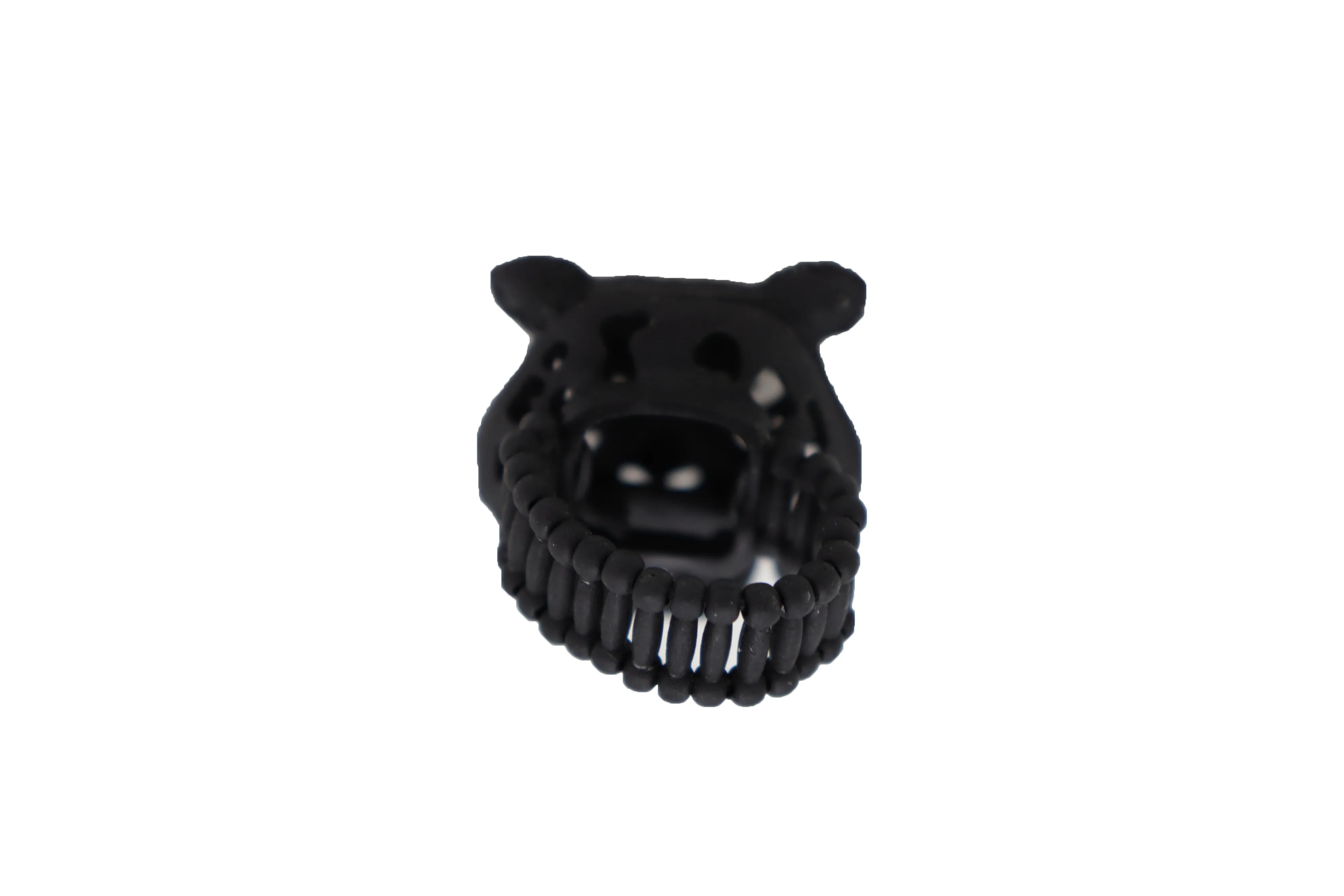 Black Metal Tiger Head Ring