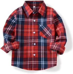 Button Down Shirt Kid Flannel