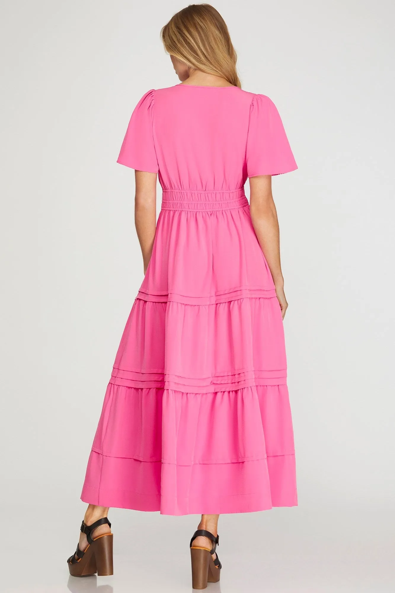 Classic Pocket Maxi Dress in Pink