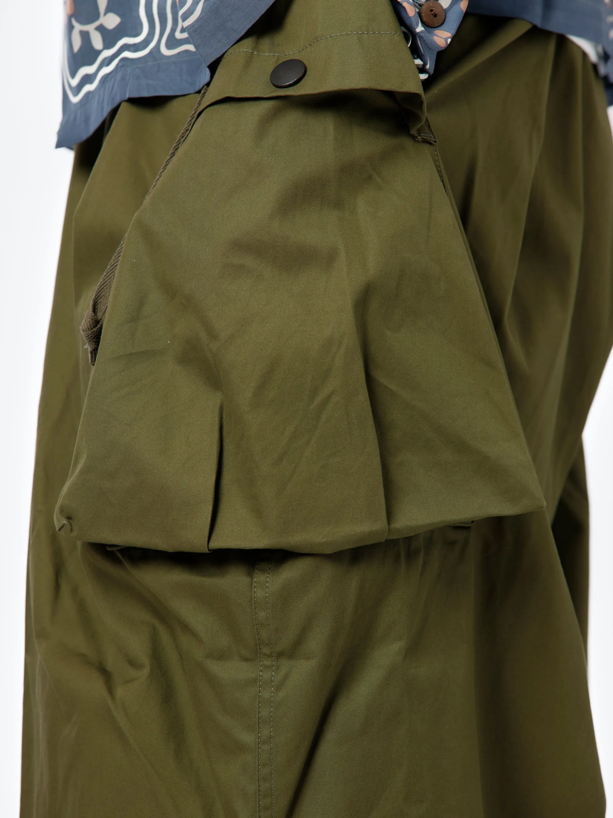 Combined Gabergine Aozai Cargo Pants (Khaki)