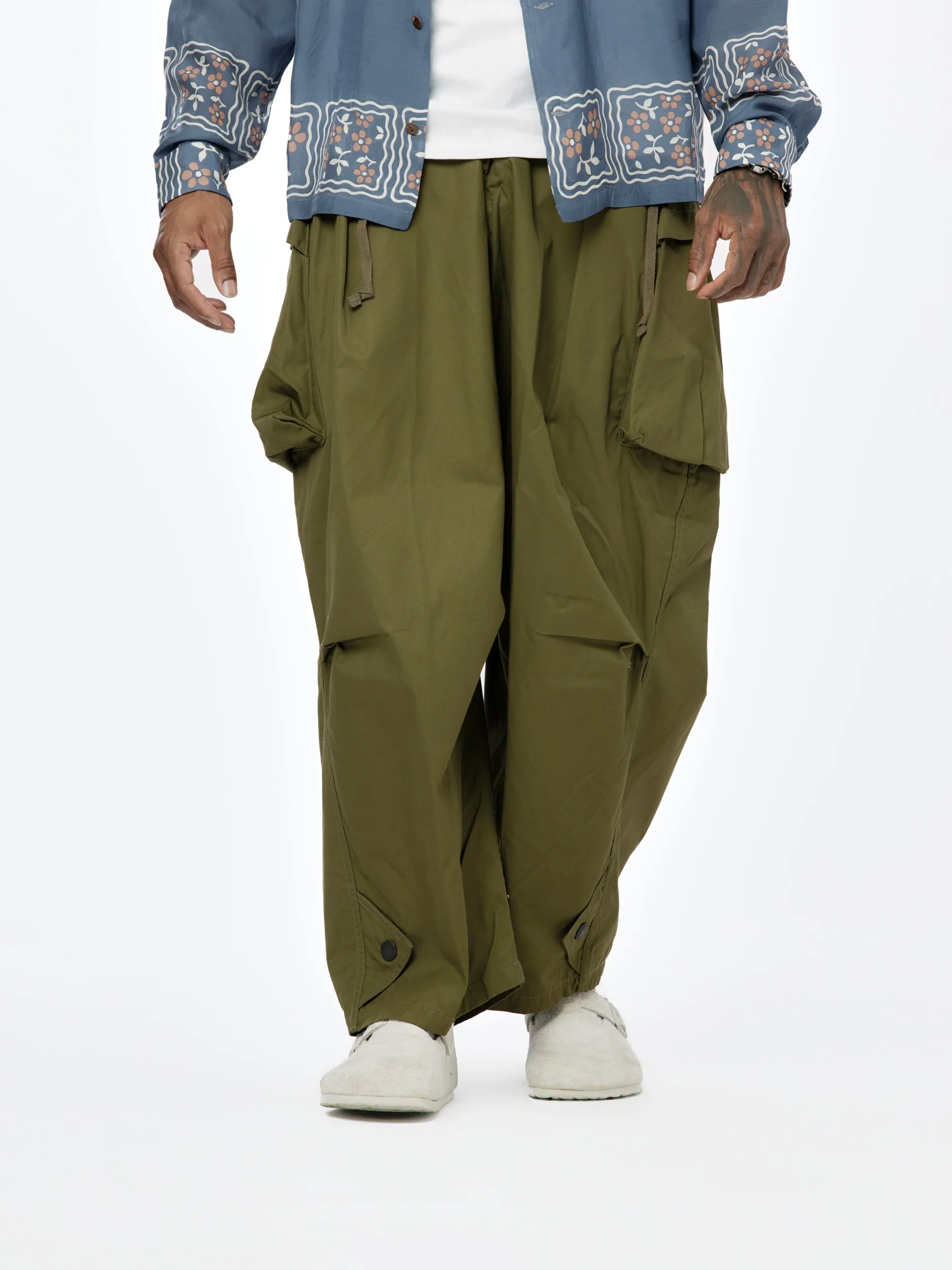 Combined Gabergine Aozai Cargo Pants (Khaki)