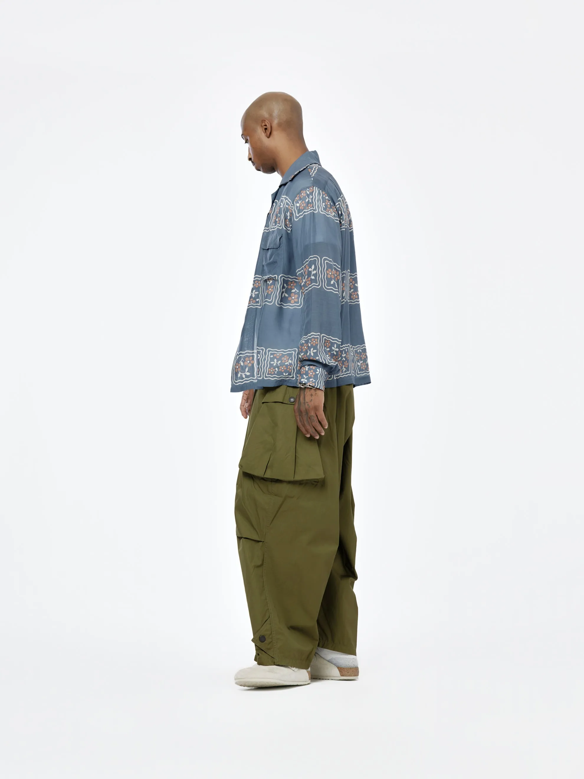 Combined Gabergine Aozai Cargo Pants (Khaki)