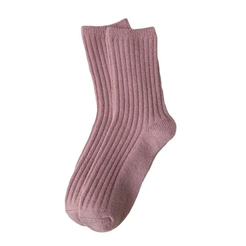 Elegant Cashmere Blend Women's Winter Socks Inspired by Japanese Style