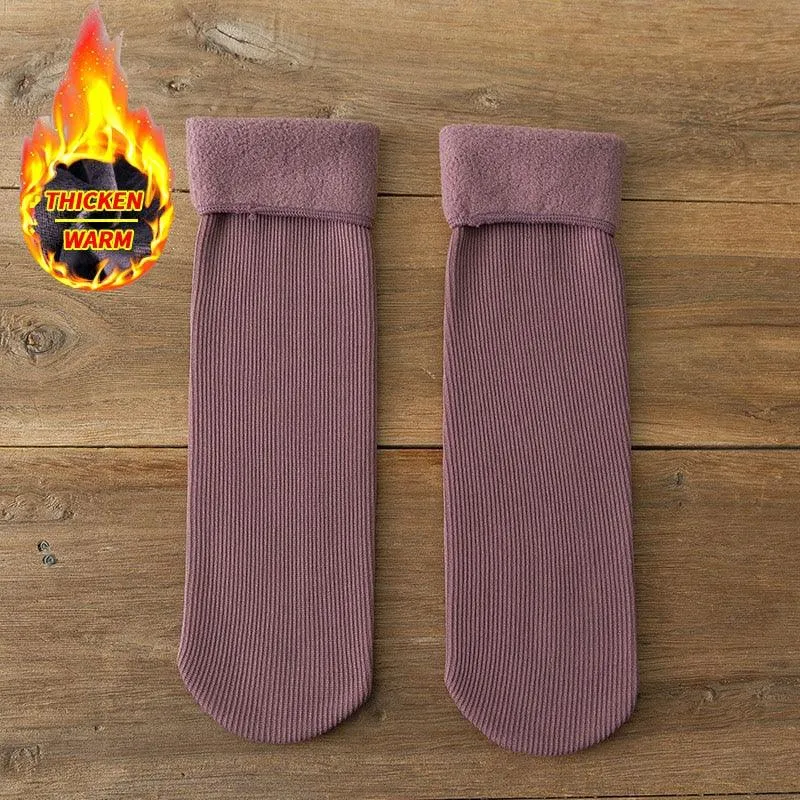 Elegant Cashmere Blend Women's Winter Socks Inspired by Japanese Style