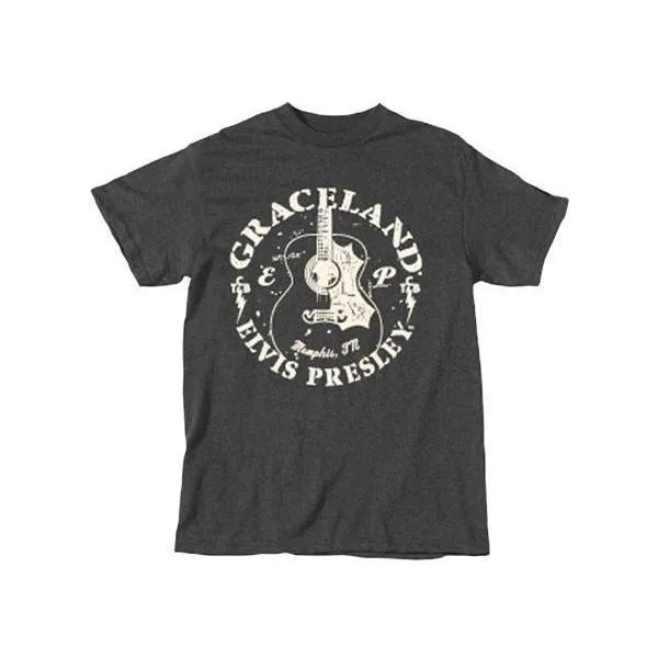 Elvis Presley Graceland Circle Guitar T-Shirt