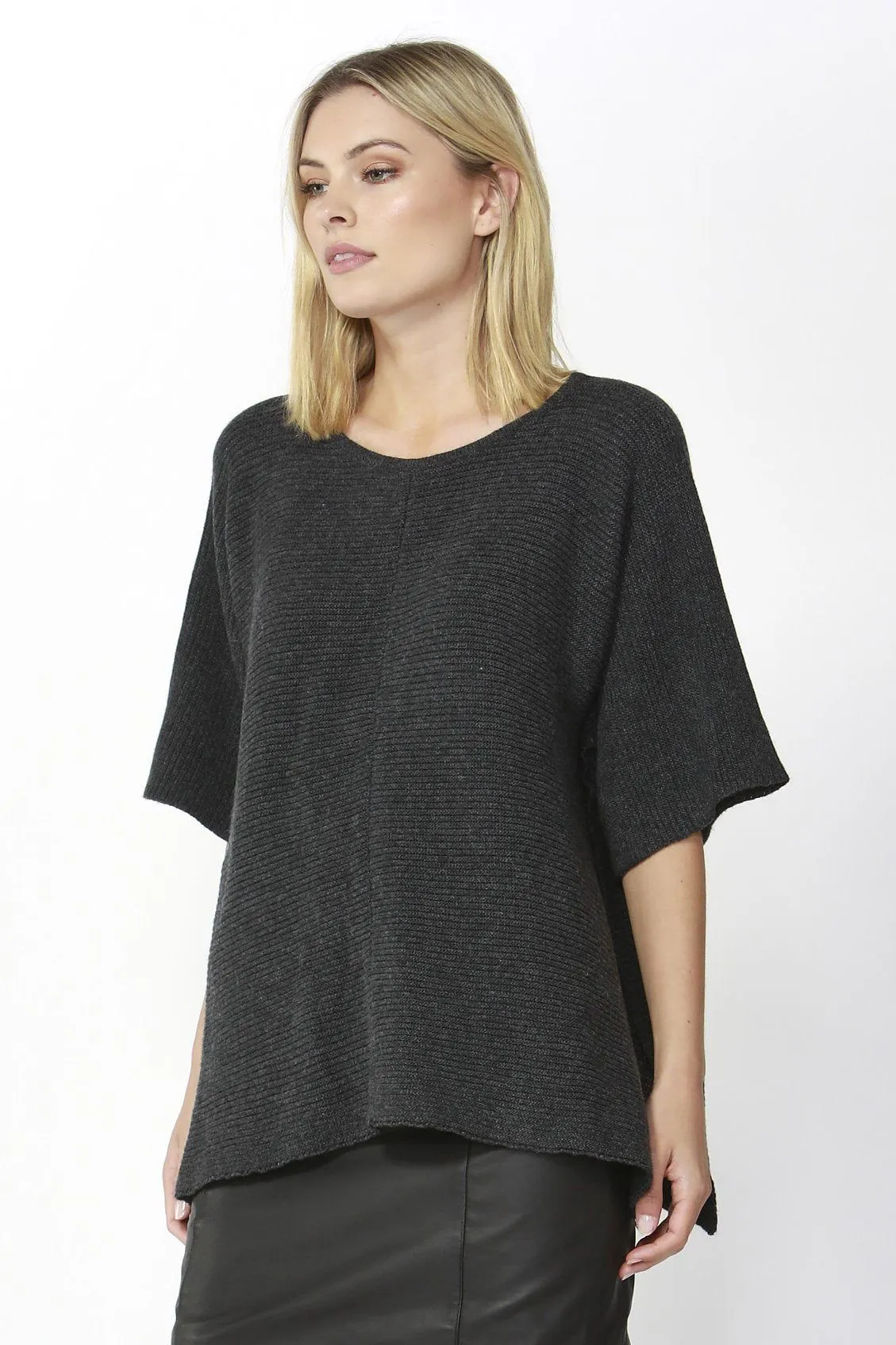 Fate   Becker Aveen Cropped Knit in Charcoal