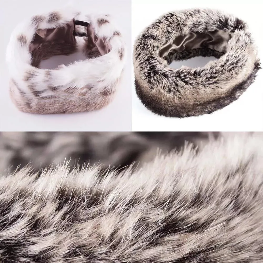 Headband Fur Grey