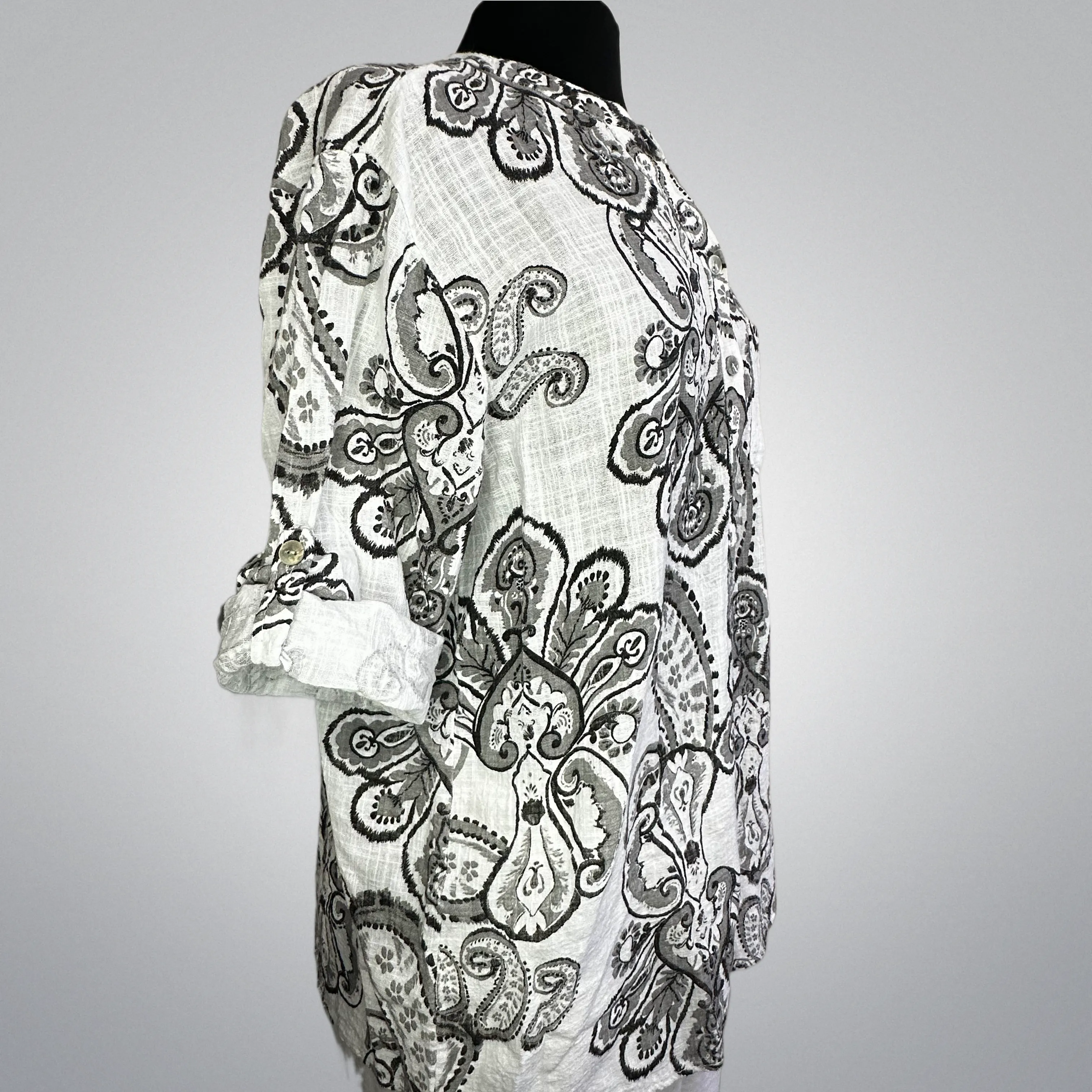 Italian Paisley Printed Pure Cotton Blouse