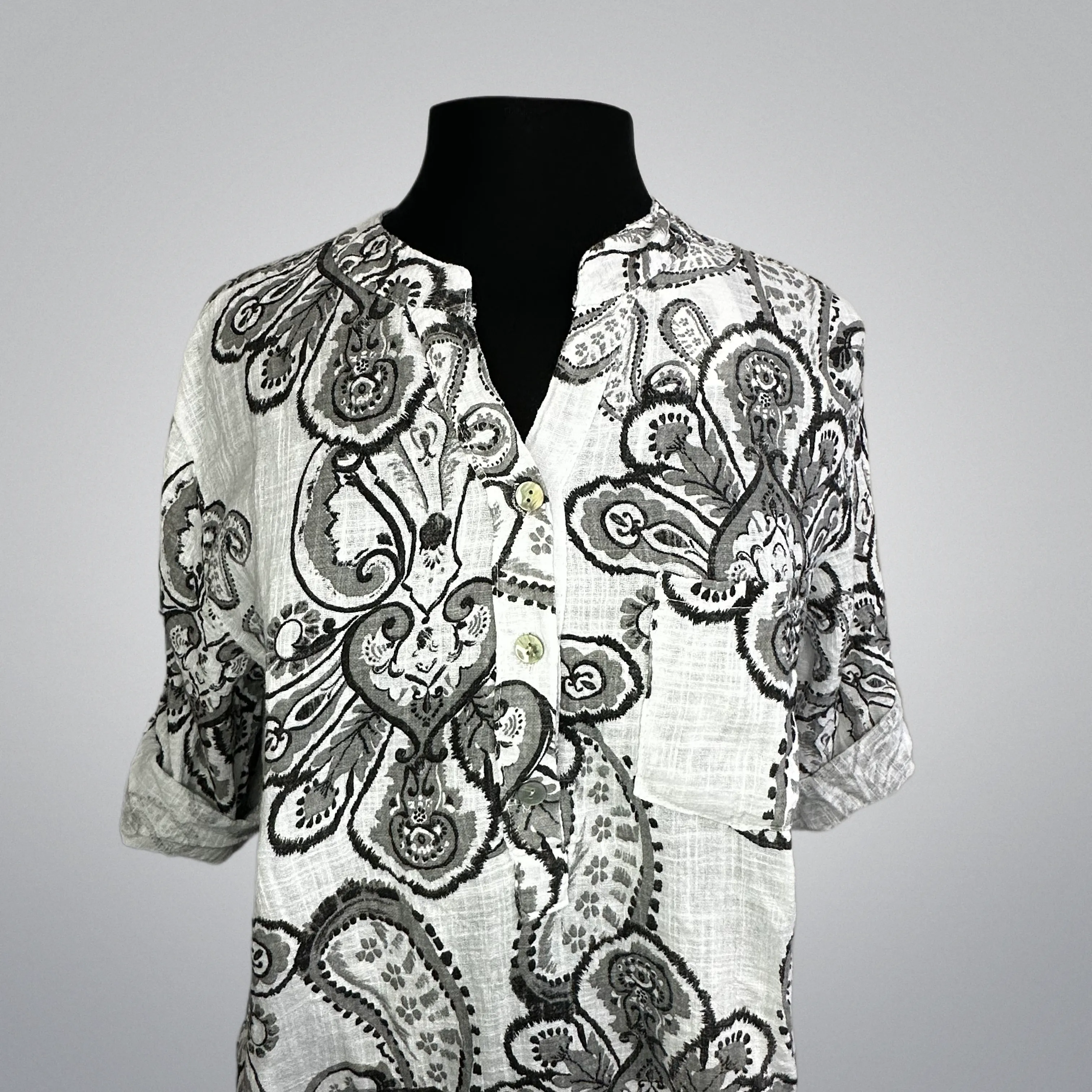 Italian Paisley Printed Pure Cotton Blouse