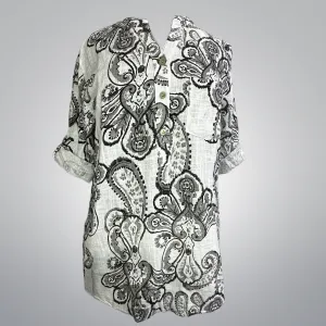 Italian Paisley Printed Pure Cotton Blouse