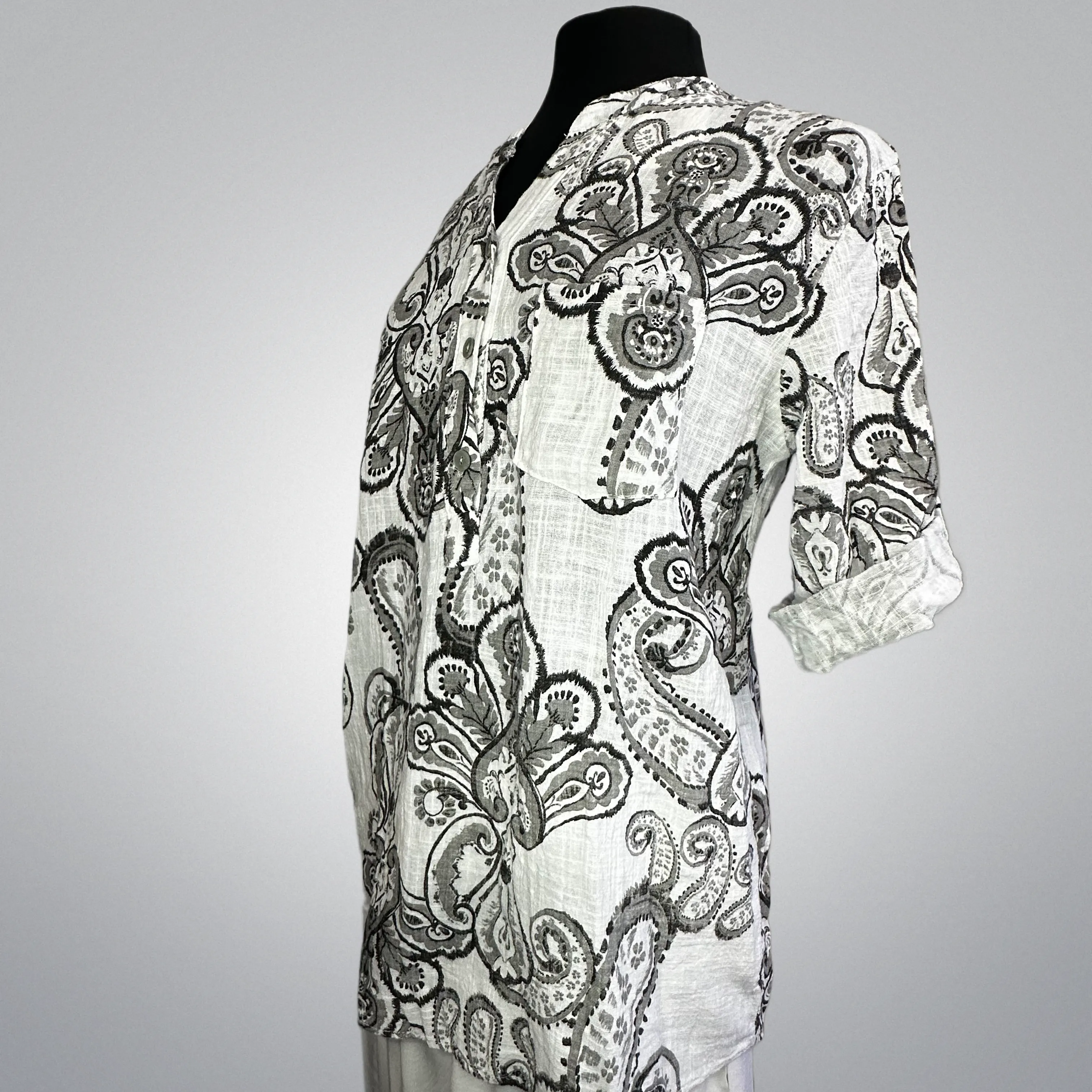 Italian Paisley Printed Pure Cotton Blouse