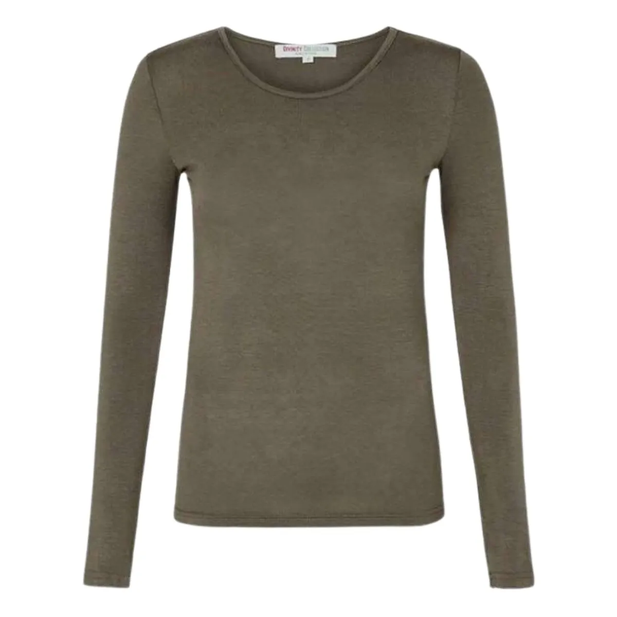 Long Sleeve Cotton Body Top - Charcoal