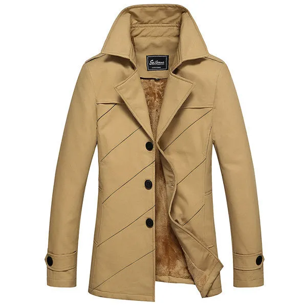 Mens Thicken Warm Trench Coats