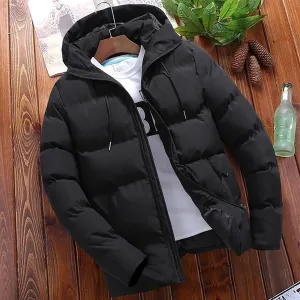 Men's Warm Puffer Jacket with Zipper | Ideal for Autumn/Winter