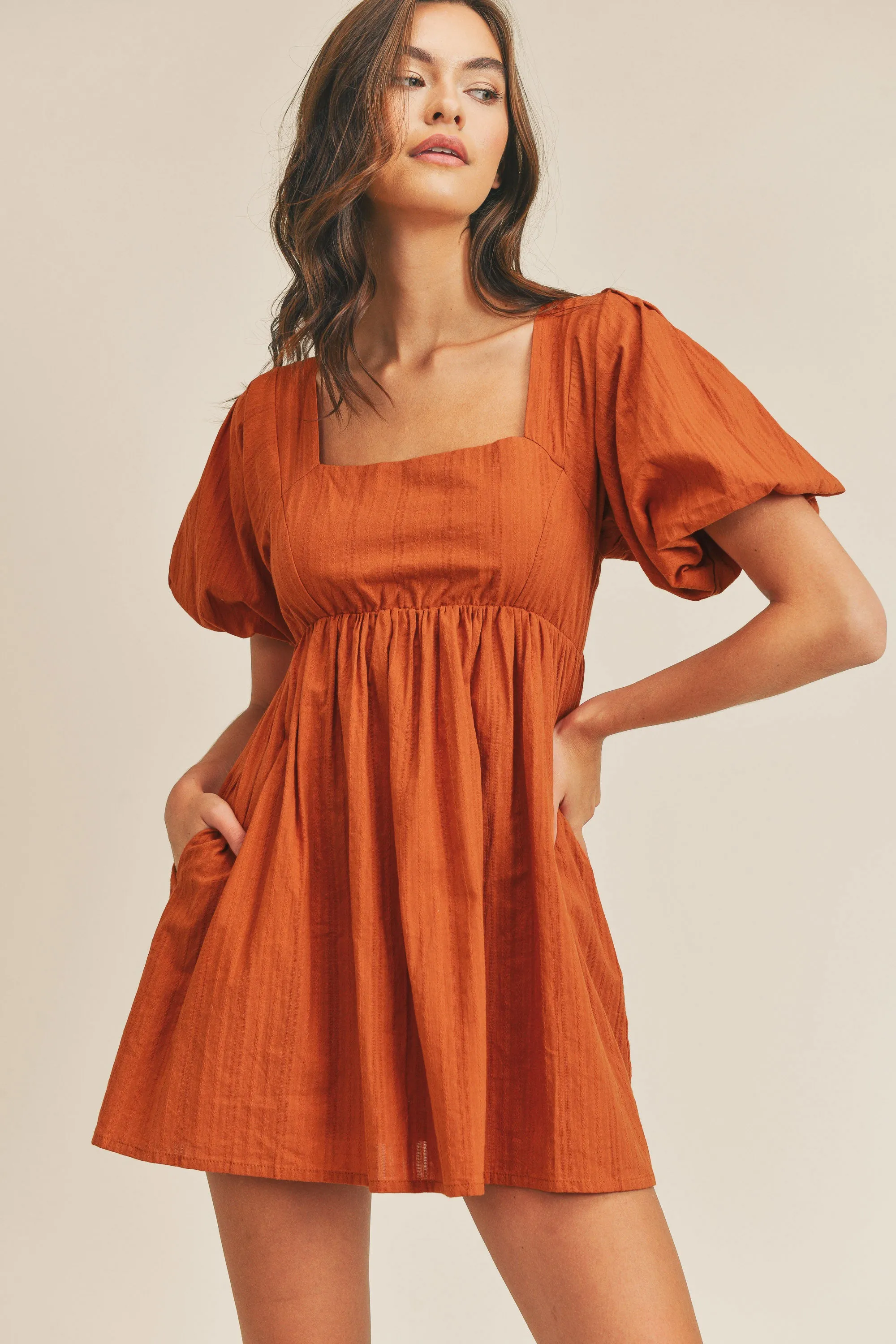 OAKLEIGH PUFF SLEEVE MINI DRESS