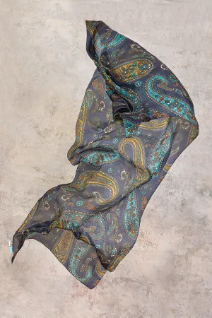 Paisley Print Silk Scarf