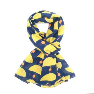 Retro Shapes Scarf Navy