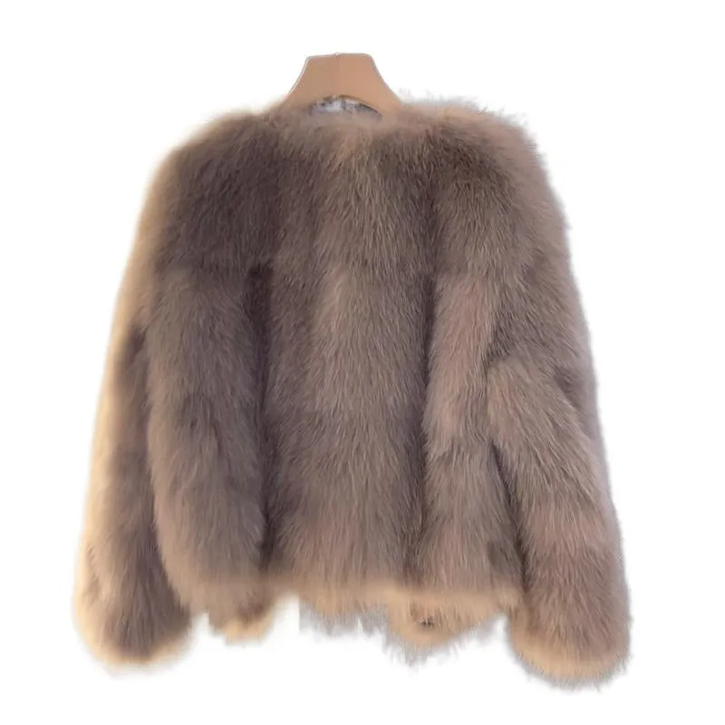 Short Buckled Fur Coat