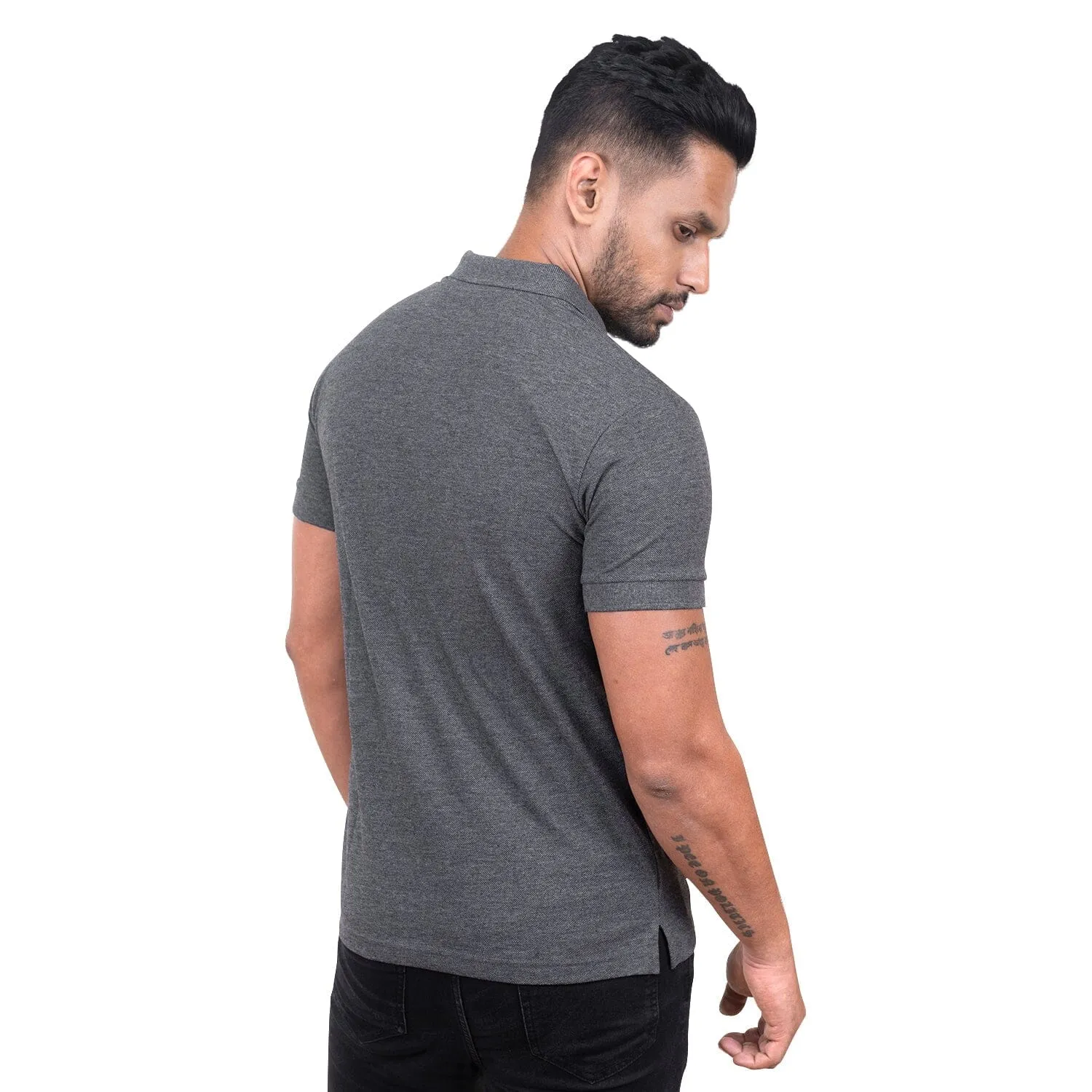 Solid Polo | Charcoal