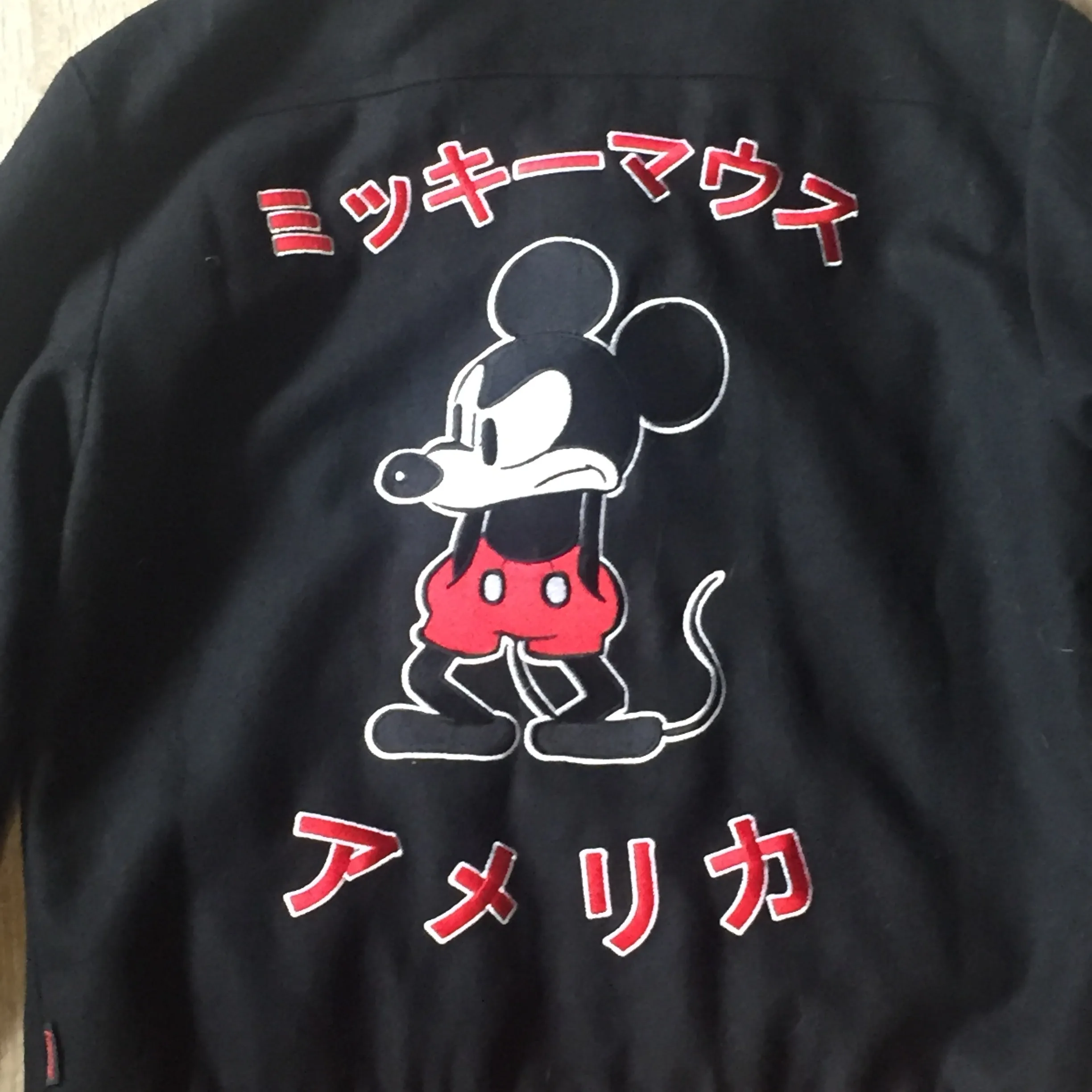 STOLEN Disney x Forever 21 Black and Red Varsity Jacket