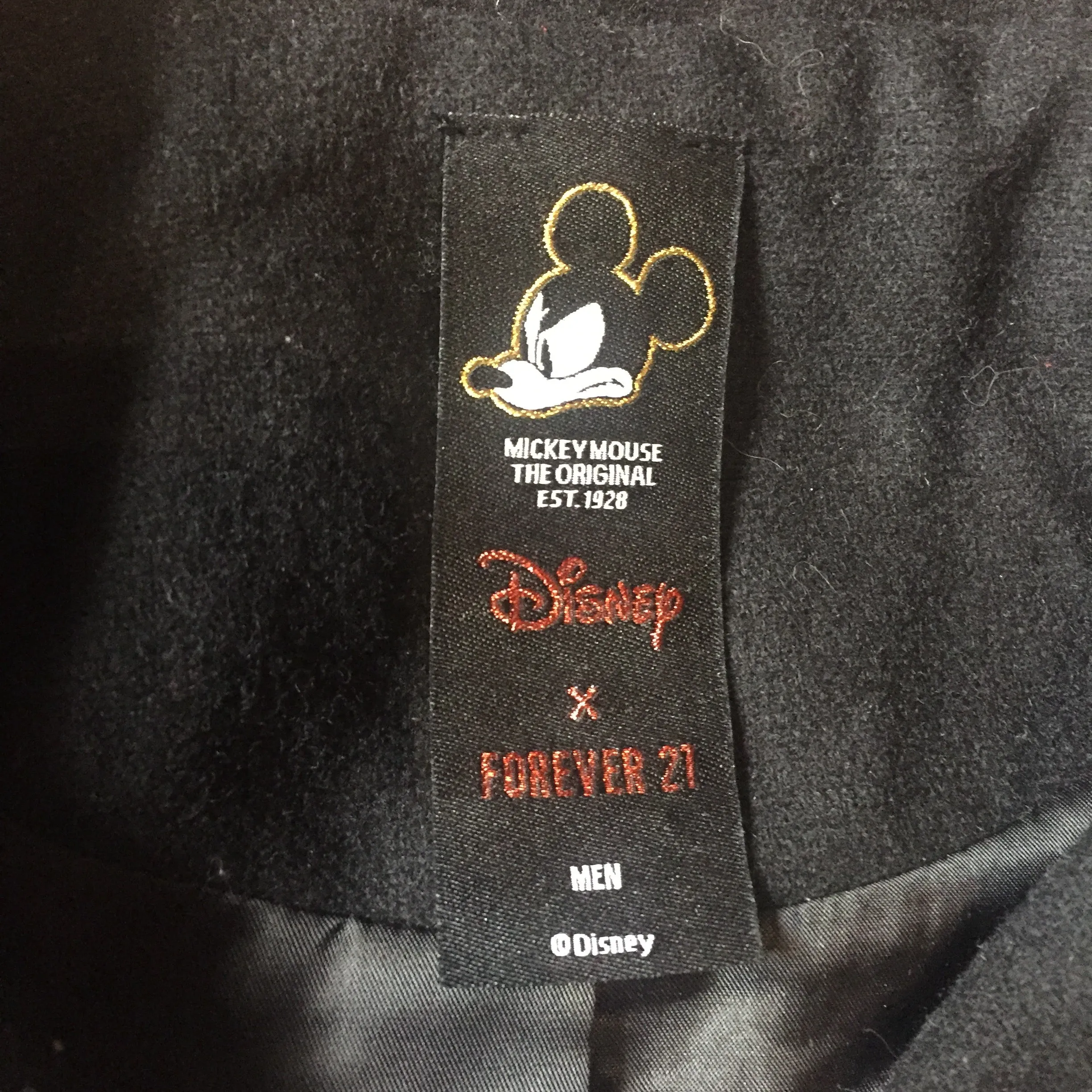 STOLEN Disney x Forever 21 Black and Red Varsity Jacket