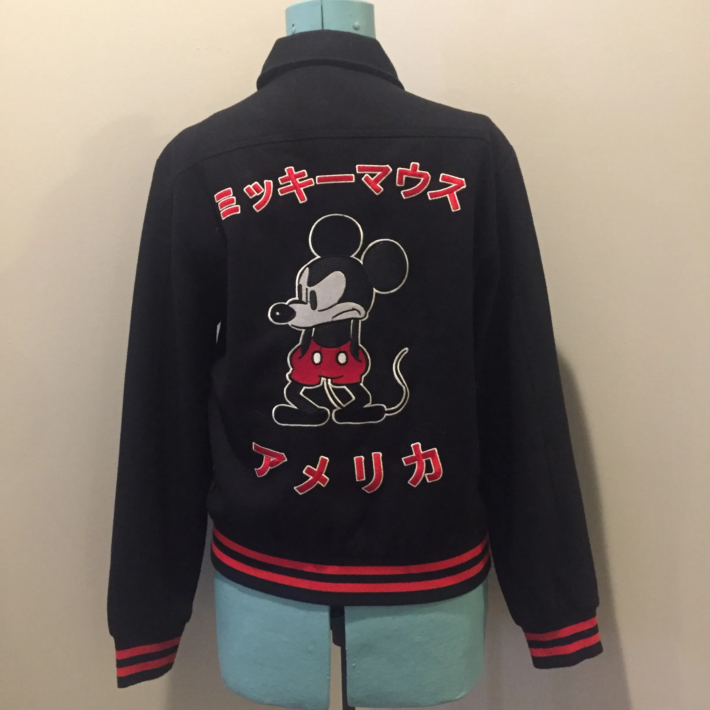 STOLEN Disney x Forever 21 Black and Red Varsity Jacket