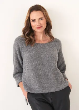 SUZETTE SWING SWEATER - CHARCOAL