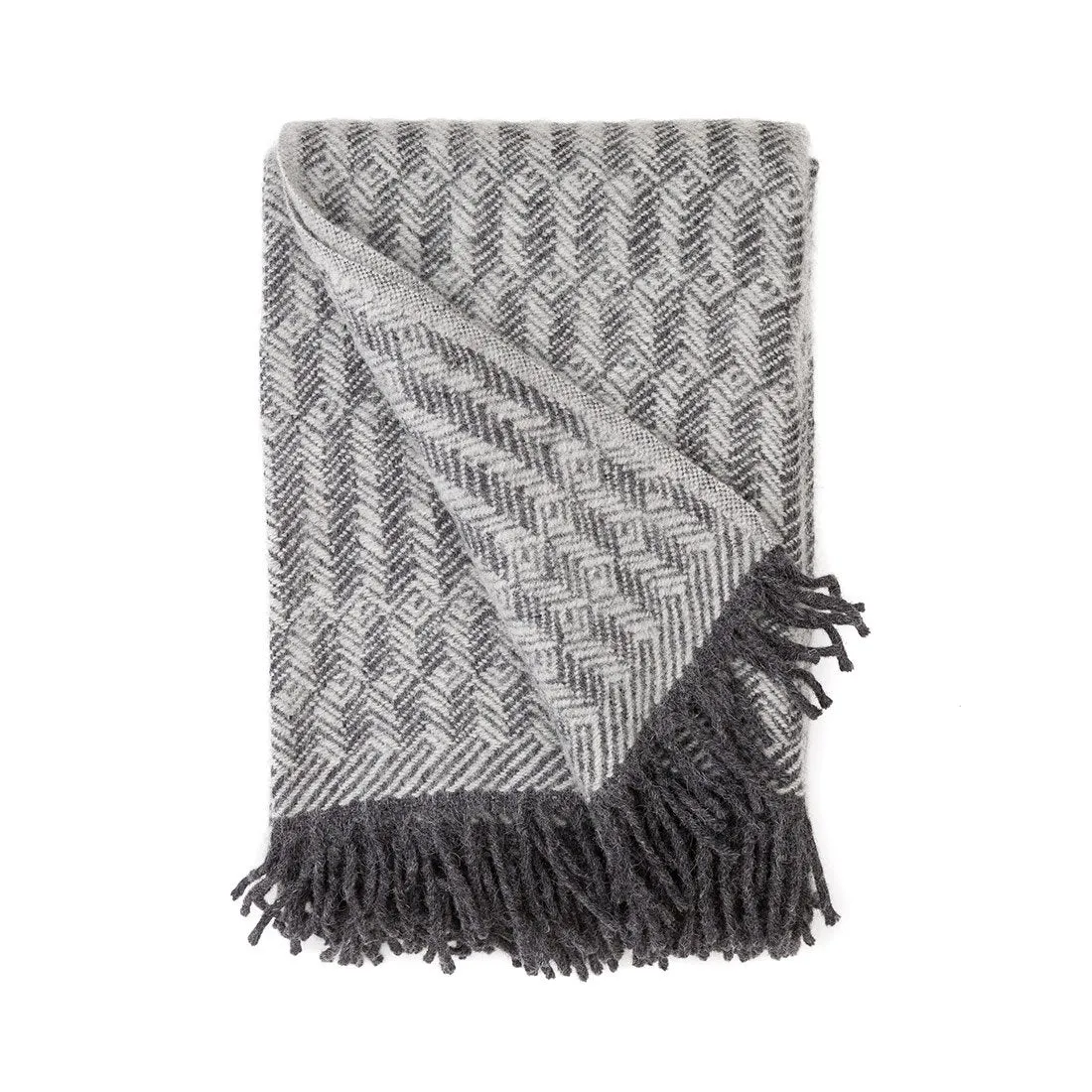 Thatch Charcoal Lambswool Blanket