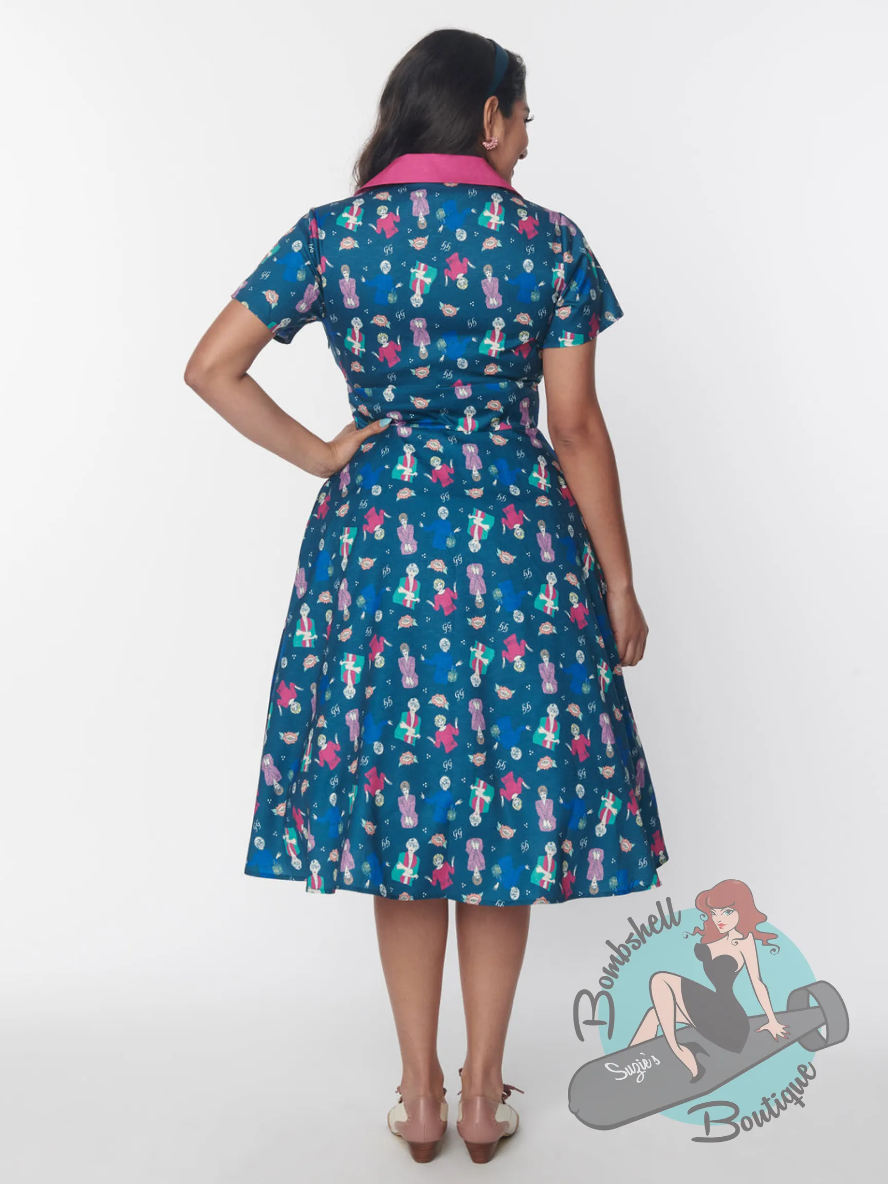 Unique Vintage Golden Girls Swing Dress