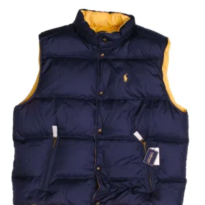 VINTAGE DEADSTOCK REVERSIBLE POLO RALPH LAUREN SLEEVELESS VEST PUFFER DOWN JACKET 90S SIZE 2XL