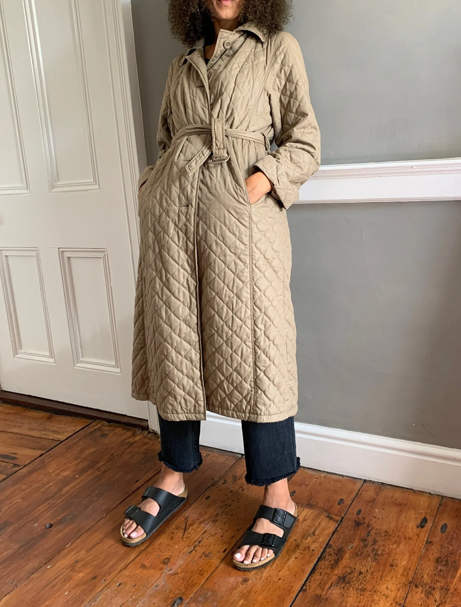 Vintage quilted padded coat UK10-12