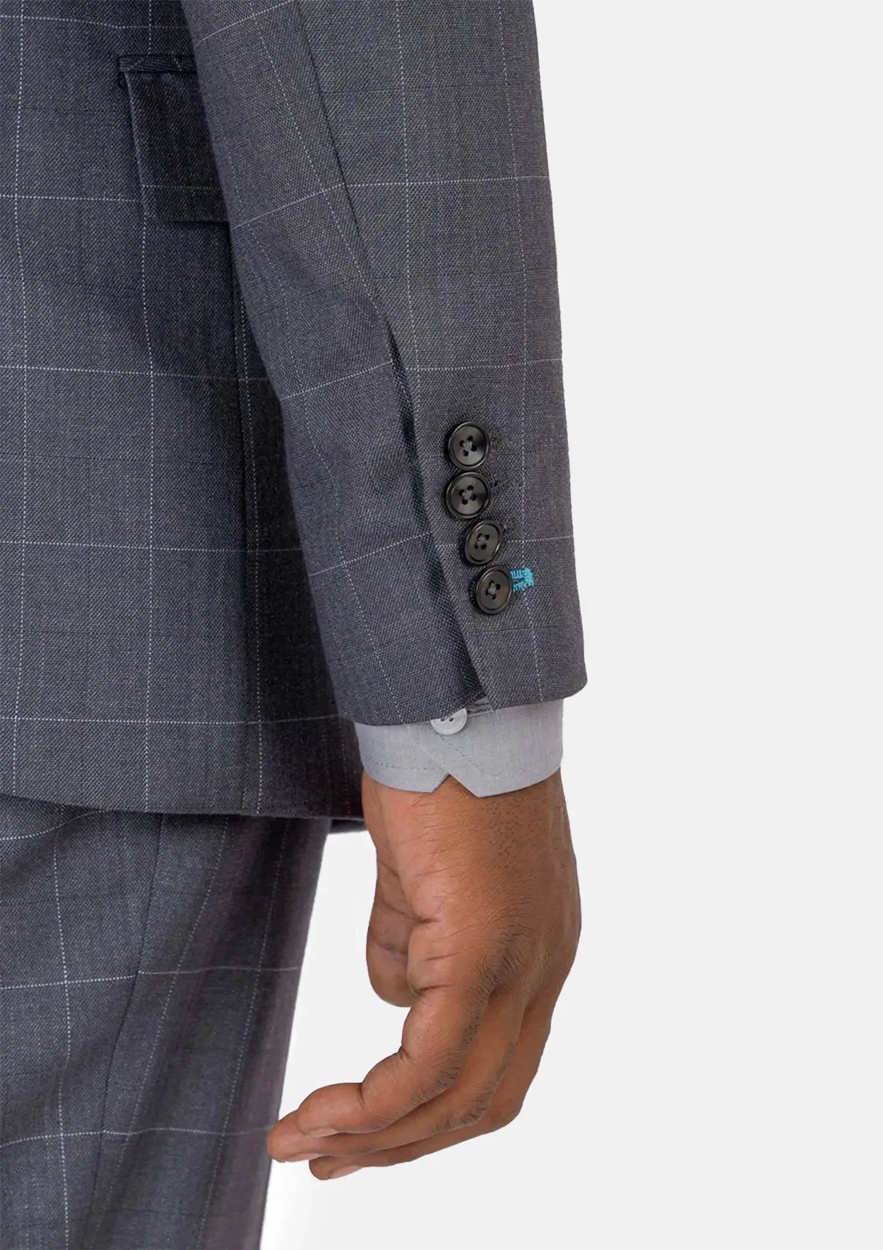 Waverly Dark Grey Windowpane Suit