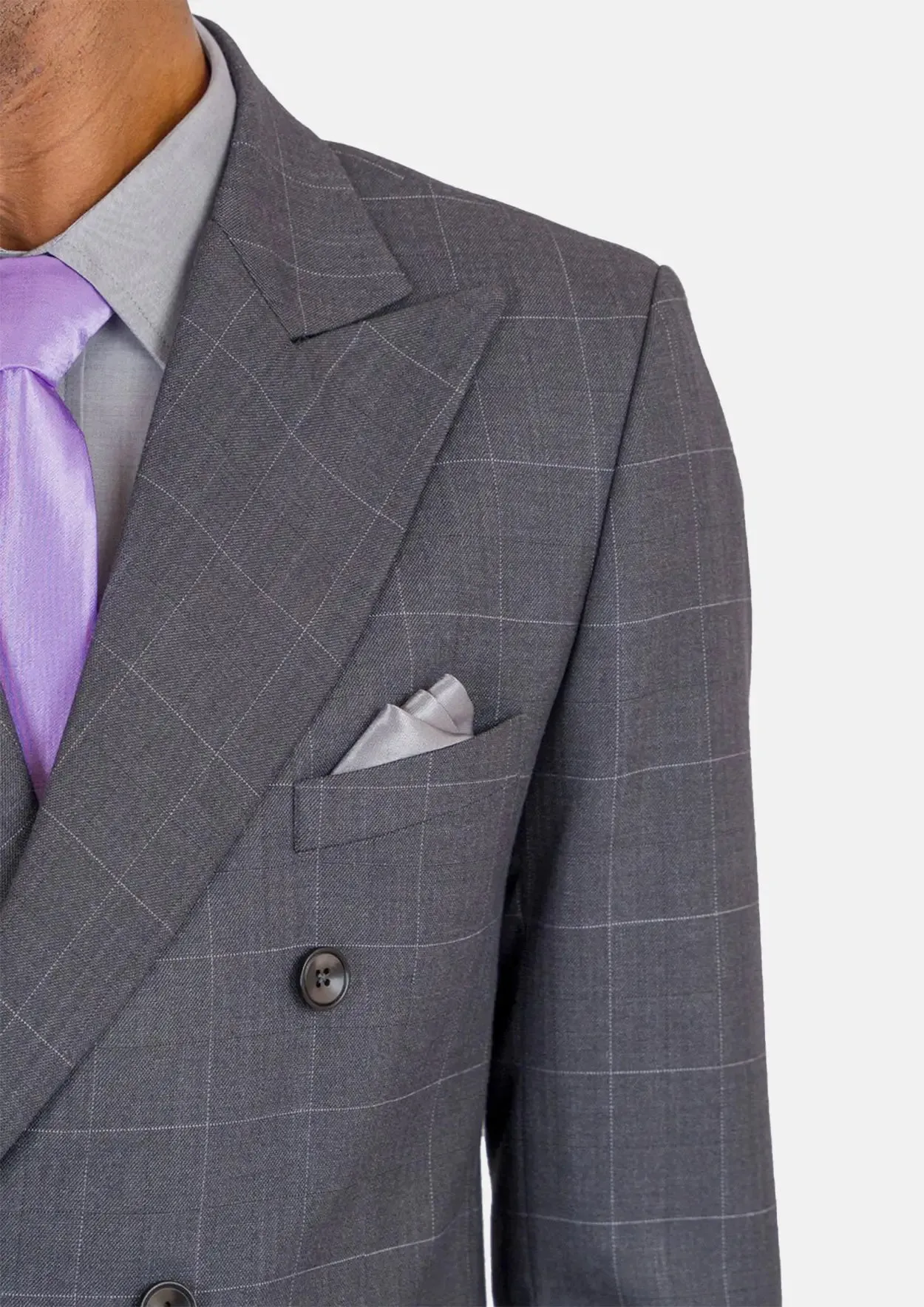 Waverly Dark Grey Windowpane Suit