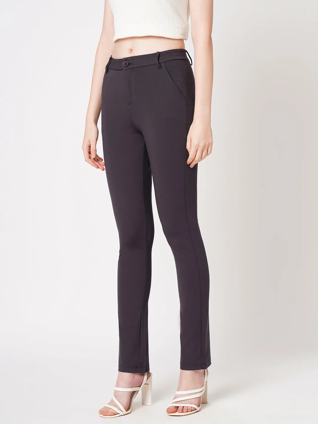 Women High-Rise Straight Treggings