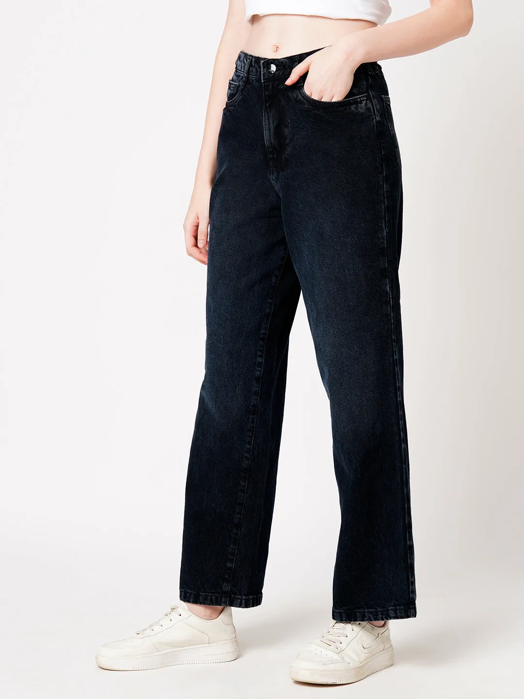 Women High-Rise Wide Leg Jeans